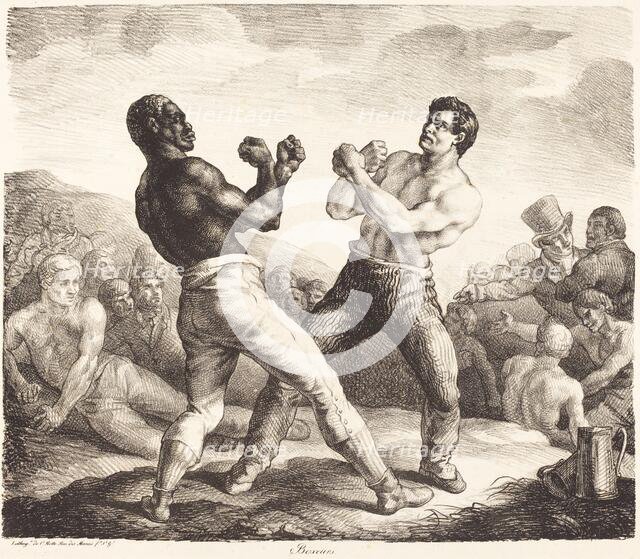 Boxeurs (The Boxers), 1818. Creator: Theodore Gericault.