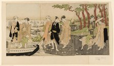 Gathering shell fish at low tide, c. 1789/1801. Creator: Utagawa Toyokuni I.