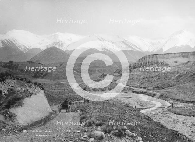 Broken River, West Coast Road, 1880s. Creator: Burton Brothers.