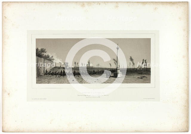 Opening the First Parallel, from Souvenirs d’Italie: Expédition de Rome, 1853. Creator: Auguste Raffet.