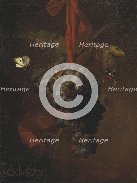 Bunch of Grapes, late 17th-early 18th century. Creator: Godfried Schalcken.