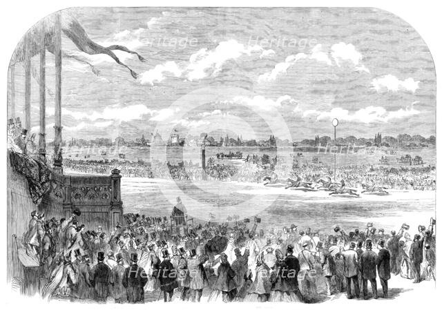 The Race for the Grand Prix de Paris, at Longchamps, on the 5th June, 1864. Creator: Unknown.