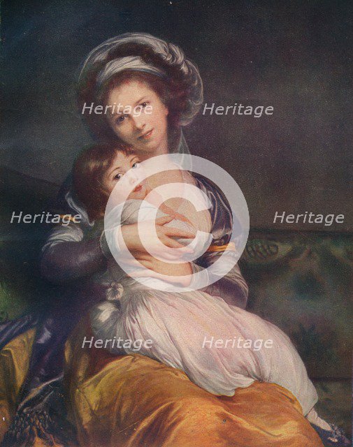 Louise Elisabeth Vigee Le Brun (1755-1842) with her daughter Jeanne-Lucie, 1786, (1911). Artist: Elisabeth Louise Vigee-LeBrun