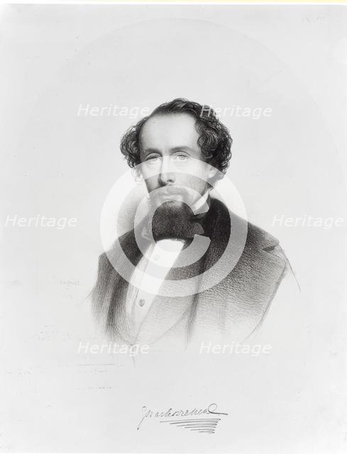 Charles Dickens (1812-1870), 1858.
 Creator: Charles Baugniet.