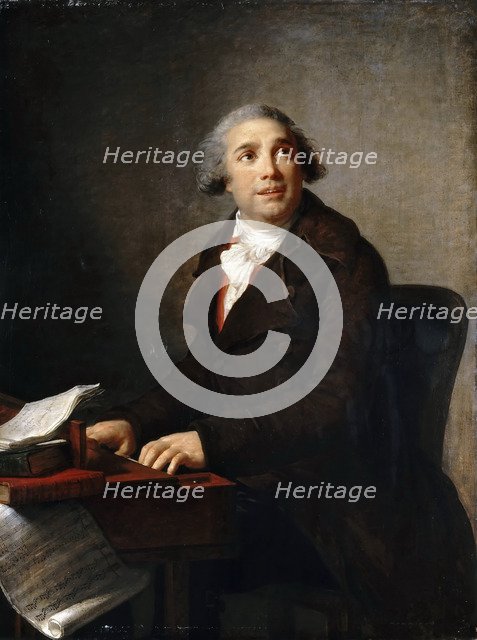 Portrait of Giovanni Paisiello (1740-1816) at the Harpsichord. Artist: Vigée-Lebrun, Marie Louise Elisabeth (1755-1842)