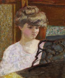 Misia au piano (Portrait de Misia Natanson), c1902. Creator: Bonnard, Pierre (1867-1947).