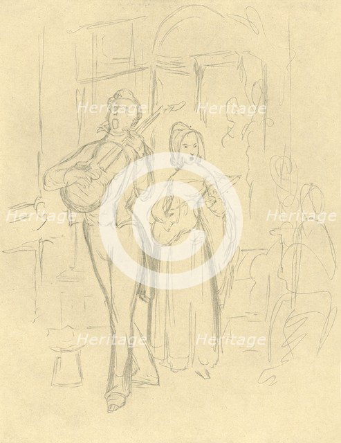 'Strassensänger', mid-late 19th century, (c1924).  Creator: Carl Spitzweg.