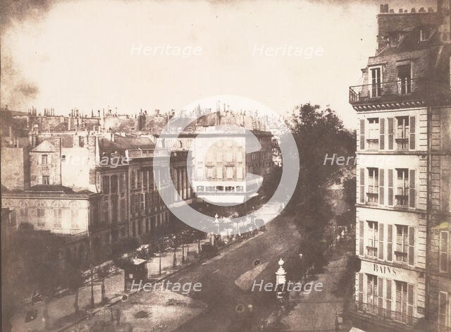 View of the Boulevards of Paris, 1843. Creator: William Henry Fox Talbot.