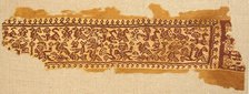 Textile Fragment, Byzantine, 8th-10th century. Creator: Unknown.