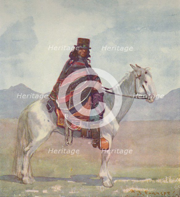 'An Araucanian Indian', 1916. Artist: A S Forrest.