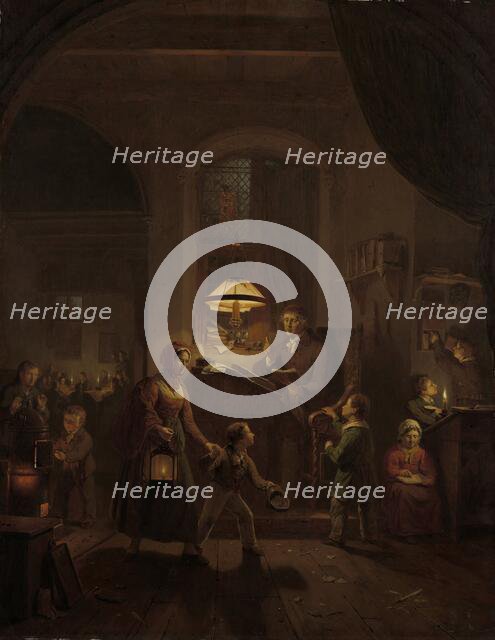 The Night School, 1835. Creator: George Gillis Haanen.