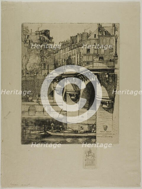 Le Pont Neuf, Paris, 1906. Creator: Donald Shaw MacLaughlan.