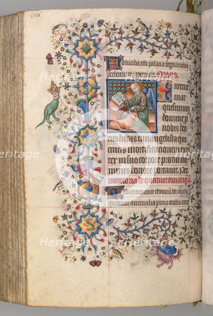 Hours of Charles the Noble, King of Navarre (1361-1425), , fol. 272v, St. Luke, c. 1405. Creator: Master of the Brussels Initials and Associates (French).