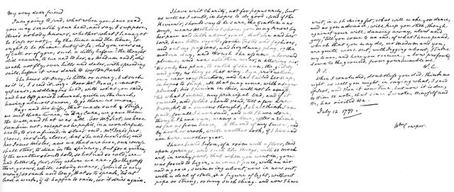 A letter in rhyme from Cowper, the poet, to the Reverend John Newton, 1771, (1840). Artist: William Cowper