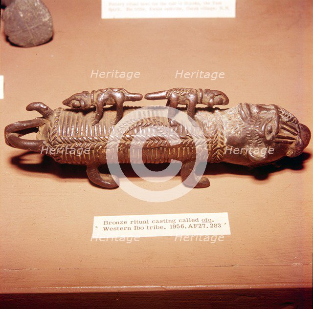 African Bronze Ofo Ritual Casting, Western Ibo.  Artist: Unknown.