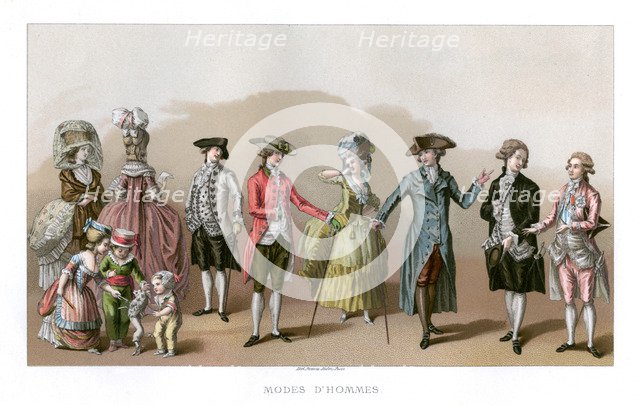 Costume During The Time Of Louis XVI, (1885). Artist: Durin