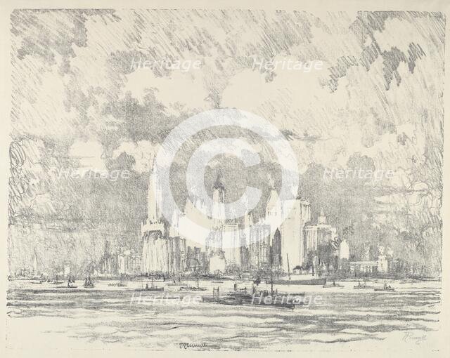 New York From Ellis Island, 1910. Creator: Joseph Pennell.