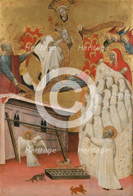 Santa Francesca Romana Clothed by the Virgin, ca. 1445. Creator: Antonio del Massaro da Viterbo.