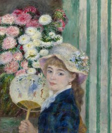 Woman With A Fan, c1879. Creator: Pierre-Auguste Renoir.