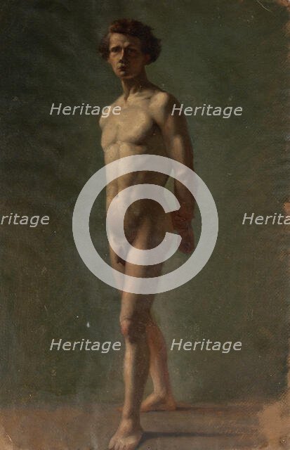 Naked man, exercise, 1854. Creator: Karl Anders Ekman.