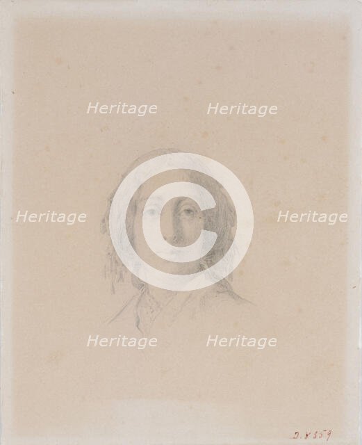 Portrait of George Sand. Creator: Manceau, Alexandre Damien (1817-1865).