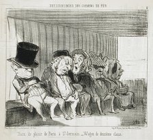 Train de plaisir de Paris à St-Germain..., 1852. Creator: Honore Daumier.