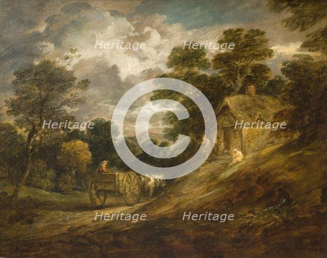 Landscape With A Cottage And Cart, 1786. Creator: Thomas Gainsborough.
