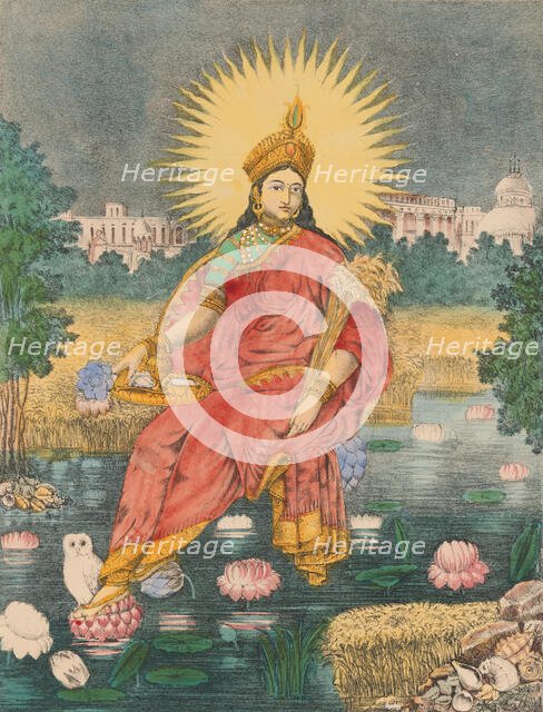 Shri Shri Lakshmi, ca. 1880. Creator: Unknown.