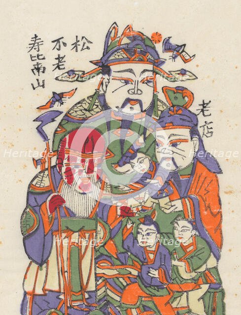 One hundred thirty-five woodblock prints including New Year's pictures (nianh..., 19th-20th century. Creator: Unknown.