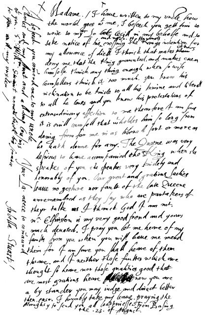 Letter by Arabella Stuart to the Countess of Shrewsbury, late 16th - early 17th century (1865).Artist: Frederick George Netherclift