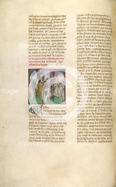 Jesus Among the Doctors; Miroir Historial, about 1475. Creator: Unknown.