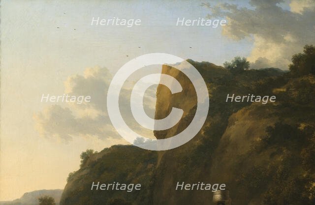 Landscape with Reed Gatherers, 1670s. Creator: Nicolaes Berchem.