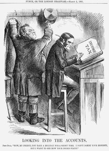 'Looking into the Accounts', 1861. Artist: Unknown