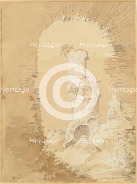 Temple Of Apollo, Avernus, 1825. Creator: James William Giles.