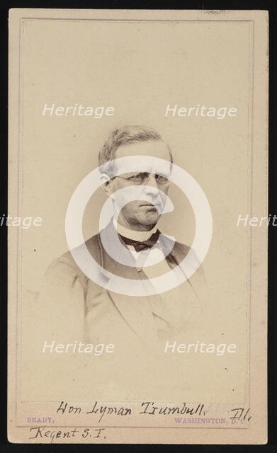 Portrait of Lyman Trumbull (1813-1896), Between 1862 and 1869. Creator: Brady's National Photographic Portrait Galleries.