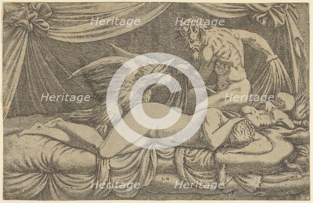 Jupiter and Antiope, ca. 1540-45. Creator: Leon Davent.