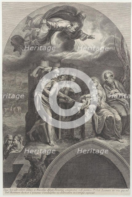 The Adoration of the Shepherds, with God the Father overhead, 1754-1802. Creator: Gaetano Gandolfi.