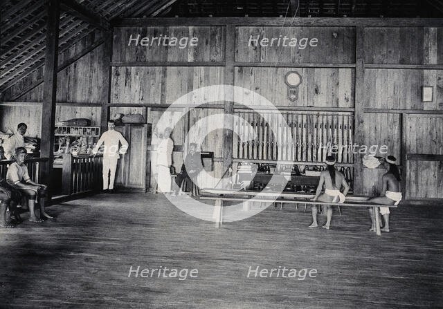 Sarawak: interior of the Baram Fort, c1900. Creator: Unknown.