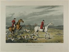 Going to Cover, from Fox Hunting, 1828. Creator: Charles Bentley.