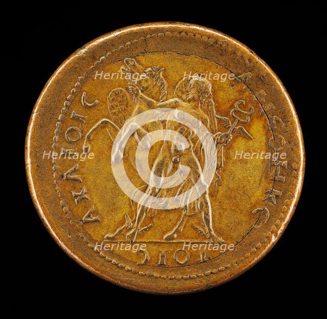 Mercury Taming Pegasus [reverse]. Creator: Giovanni da Cavino.