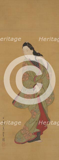 Beauty Turning Her Head, c. 1685-94. Creator: Hishikawa Moronobu.