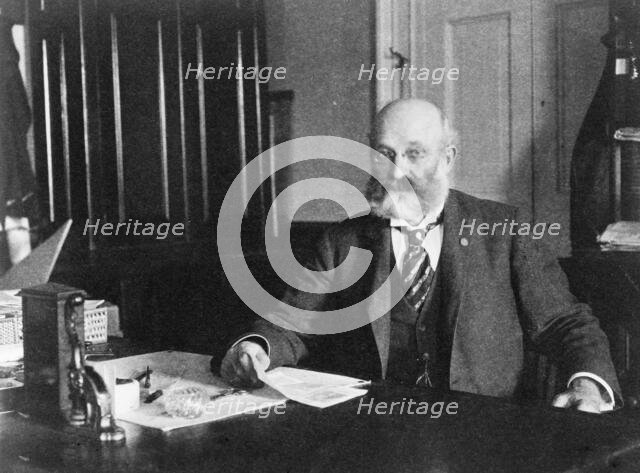 Col. William H. Crook, a White House employee, half-length portrait..., between 1890 and 1910. Creator: Frances Benjamin Johnston.