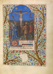 The Crucifixion; Katherine Hours, about 1480-1485. Creator: Jean Bourdichon.