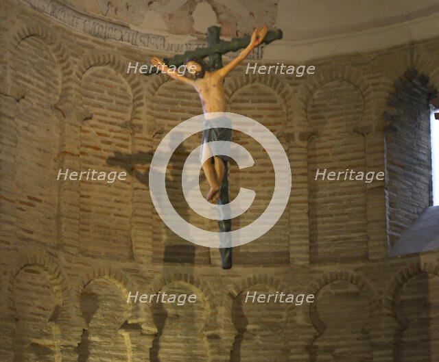 Christ crucified, Cristo de la Luz Shrine, Toledo, Castile-La Mancha, Spain, 2022.  Creator: LTL.