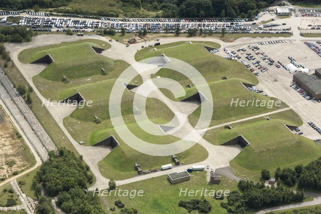 Cruise missile shelter complex, Greenham Common Airbase, West Berkshire, 2020. Creator: Damian Grady.