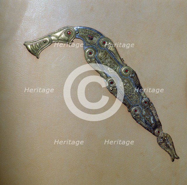 Anglo-Saxon dragon ornament from the Sutton-Hoo ship burial. Artist: Unknown