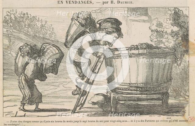 En vendanges, 19th century. Creator: Honore Daumier.