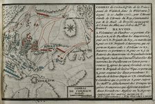 Seven Years War (1756-1763): Map of Battle of Corbach or Korbach (July 10, 1760), 1765. Creator: Jean de Beaurain.