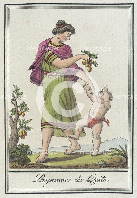 Costumes de Différents Pays, 'Paysanne de Quito', c1797. Creator: Jacques Grasset de Saint-Sauveur.
