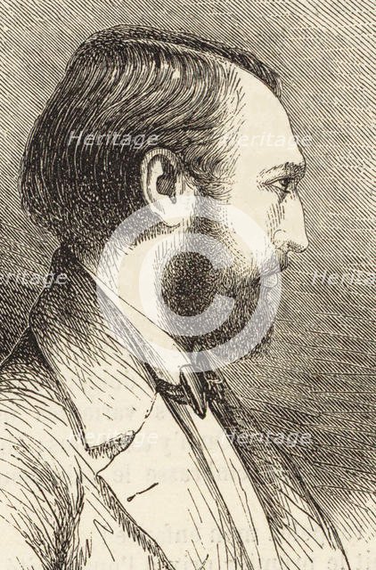 Portrait of the pianist and composer Louis Lacombe (1818-1884). Creator: Anonymous.